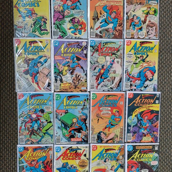 Action Comics DC Comics Run of 16 Lot Newsstand 459, 465, 467-473 ++ SUPERMAN W1 - Picture 1 of 7